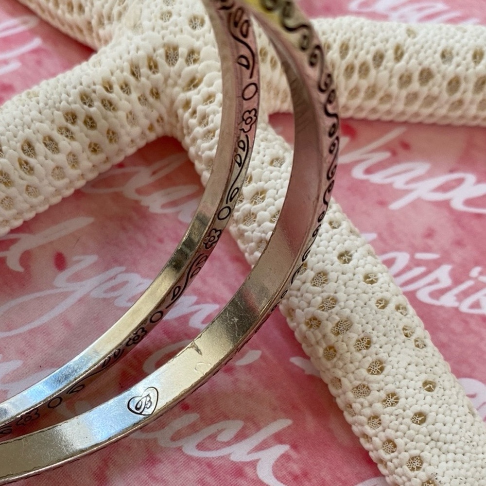 Brighton Silver Rhinestone Bangle Set - image 3